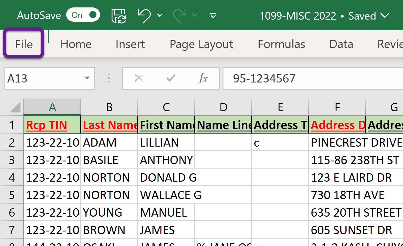 How to save an Excel file in tab-delimited format – eFileMyForms