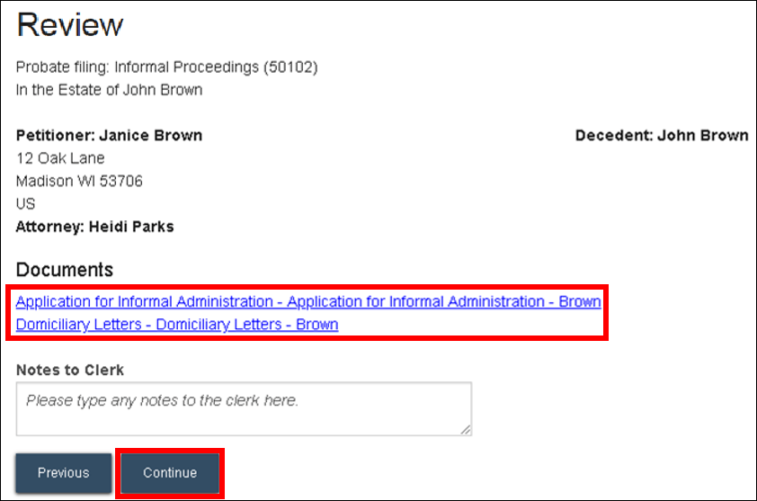 Circuit court eFiling eFiling a new probate case Wisconsin Court
