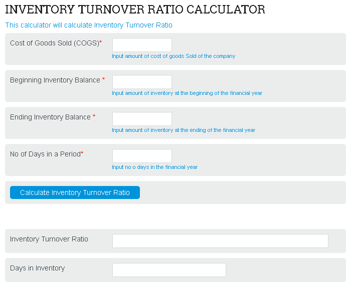 Inventory Turnover Ratio Calculator Define, Formula Calculate, Interpret
