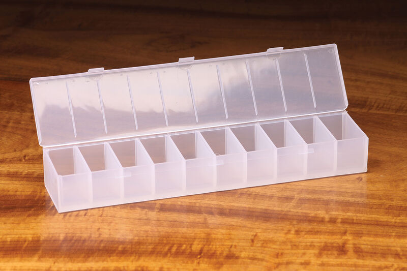 Hareline 10 Compartment Hook or Bead Ribbed Box OnLine Fly Tying