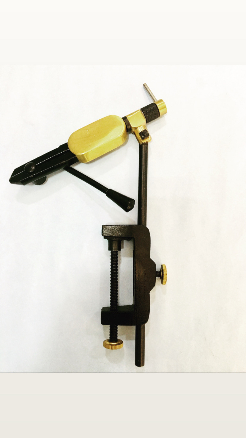 Terra Crown Vise with CClamp OnLine Fly Tying Magazine and Fly