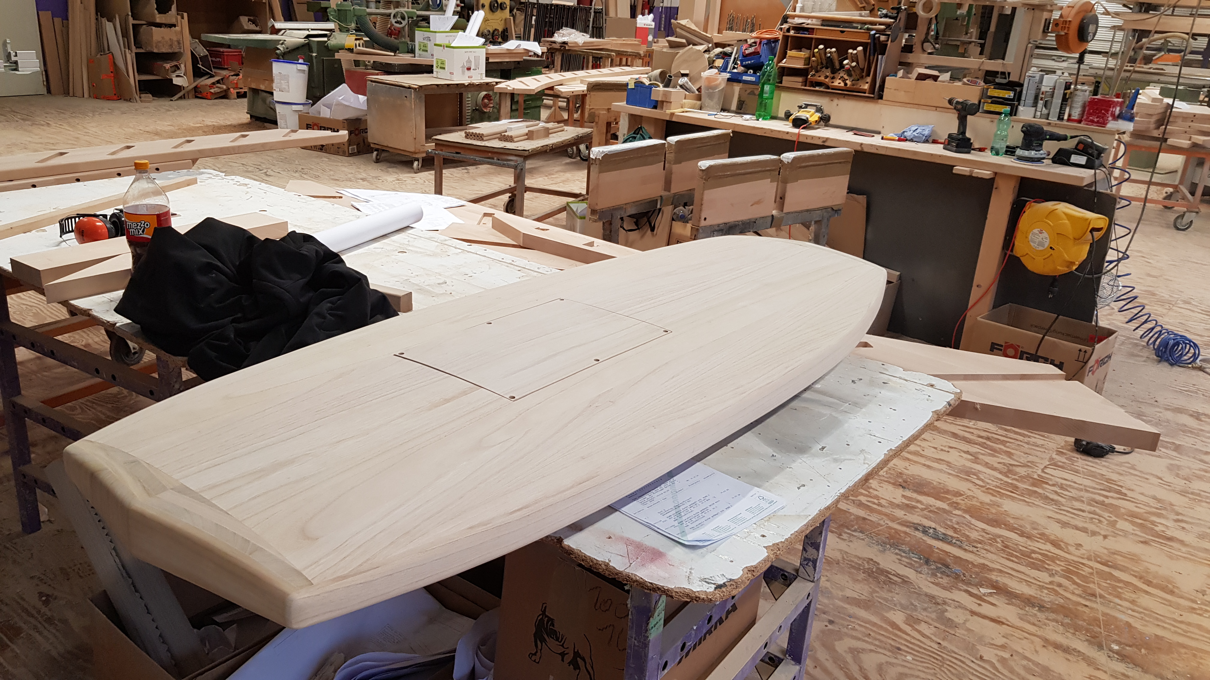 Building hollow wood wing foil board Builds FOIL.zone