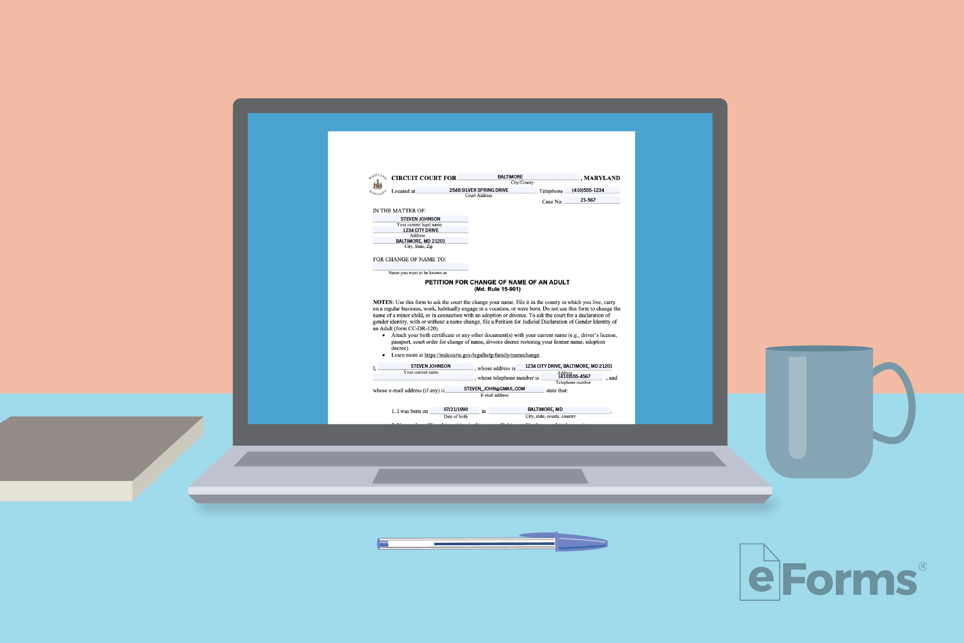 Free Maryland Name Change Forms PDF eForms