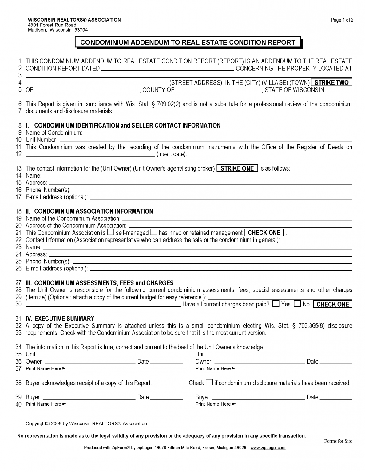 Free Wisconsin Residential Purchase Agreement Template PDF Word