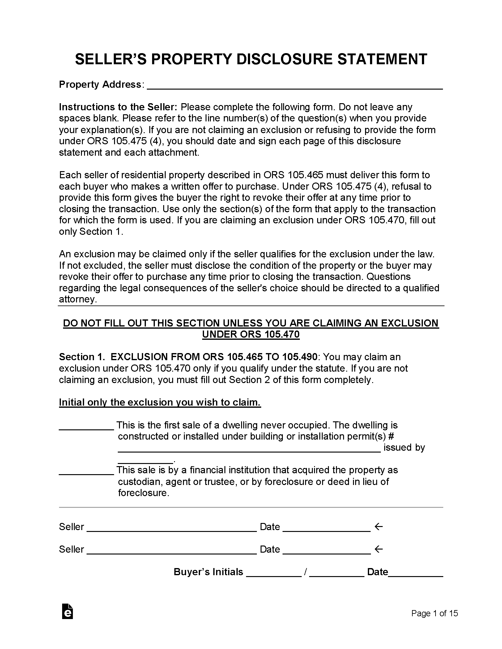 Free Oregon Residential Purchase Agreement Template PDF Word eForms