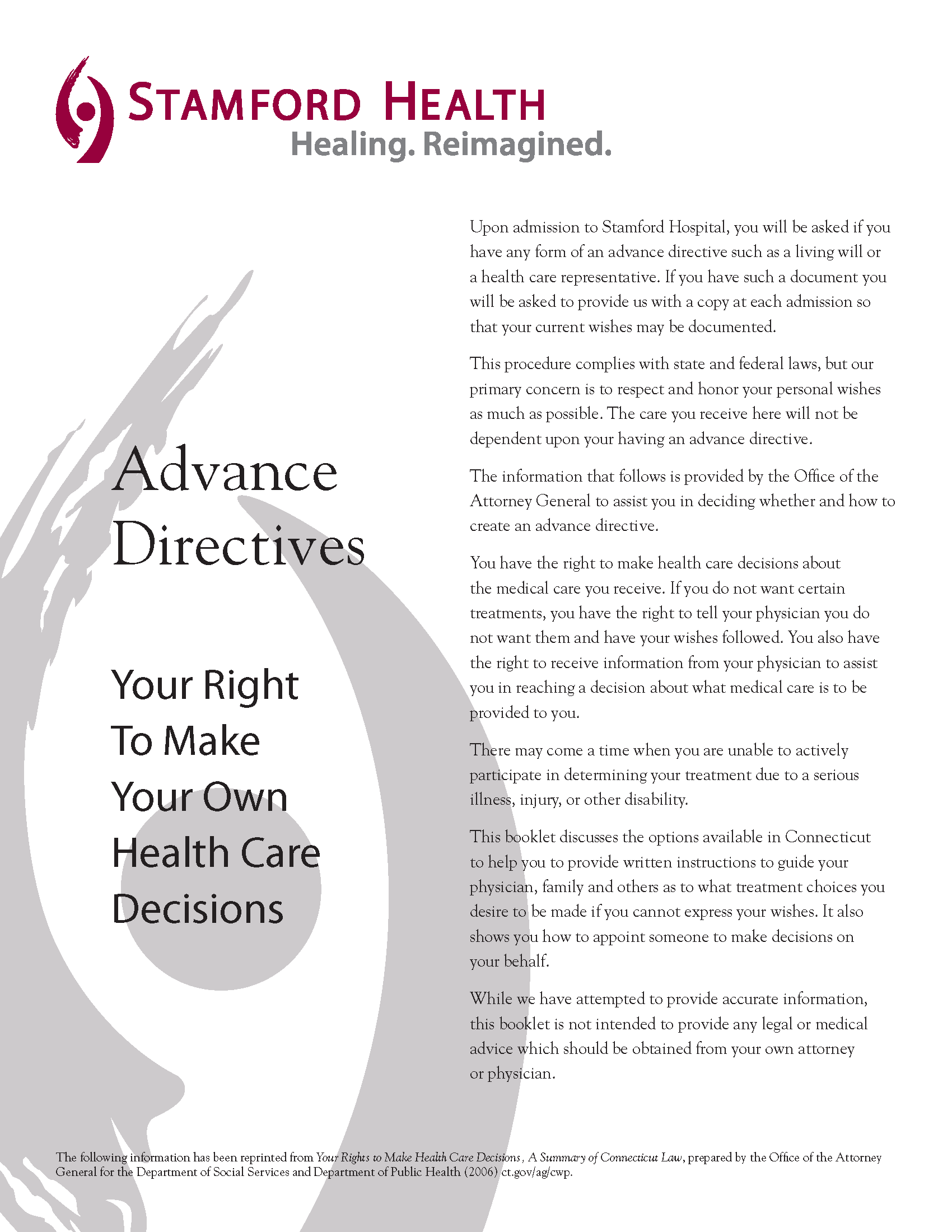 Free Connecticut Advance Directive Form PDF eForms