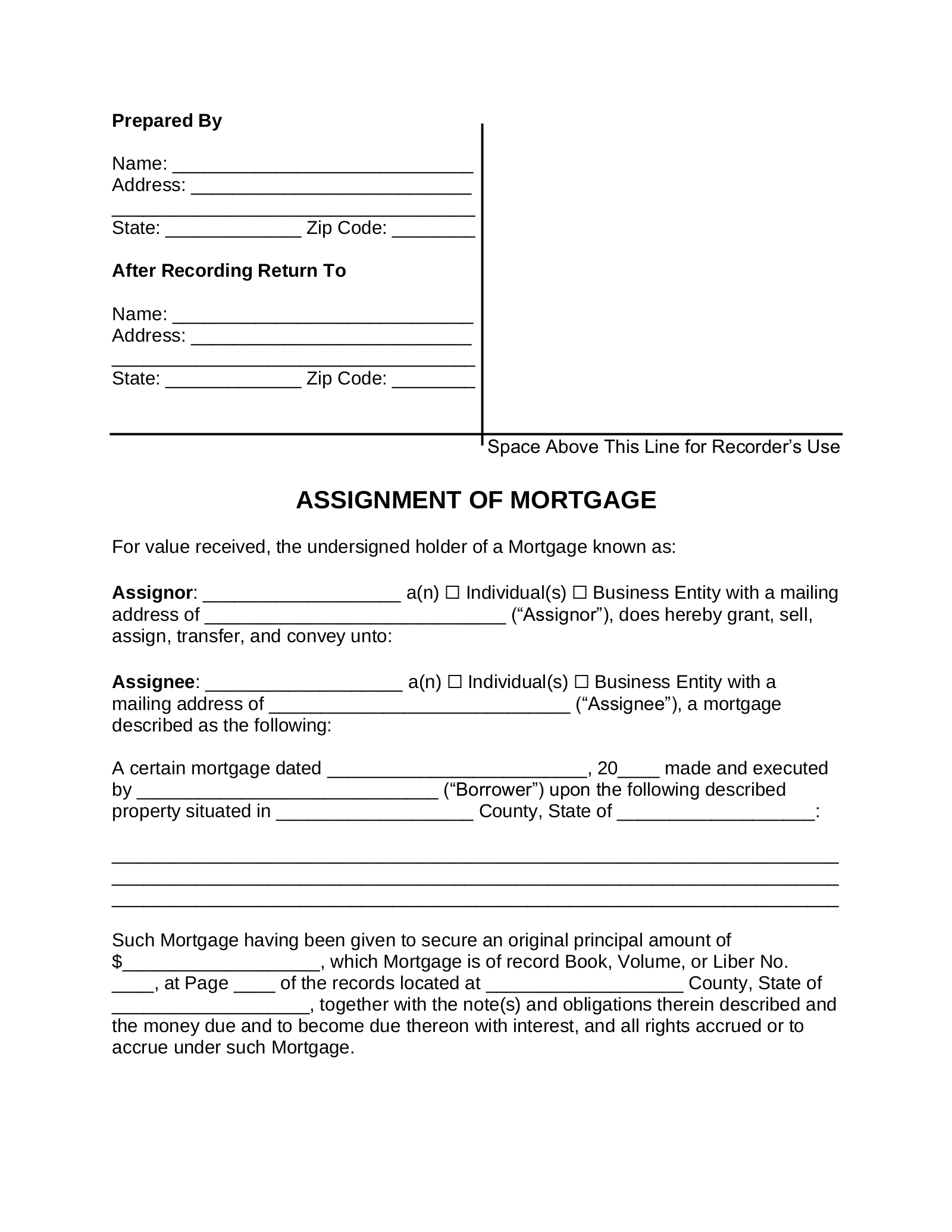 Free Assignment Agreement Forms PDF Word eForms