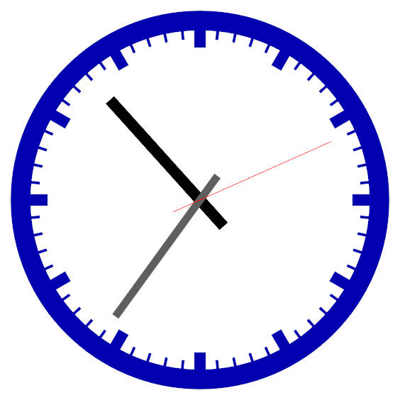 Horloge animée en temps réel avec eFORTH web