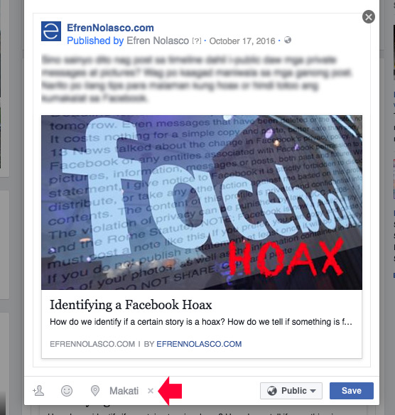 How to Hide Location on your posts on Facebook