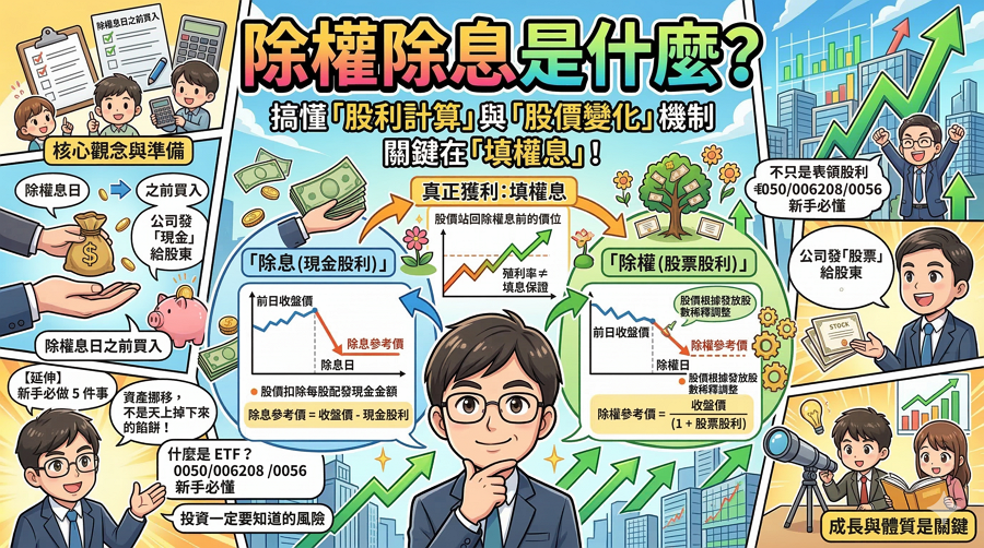 除權除息是什麼？搞懂除權息的「股利計算」與「股價變化」機制