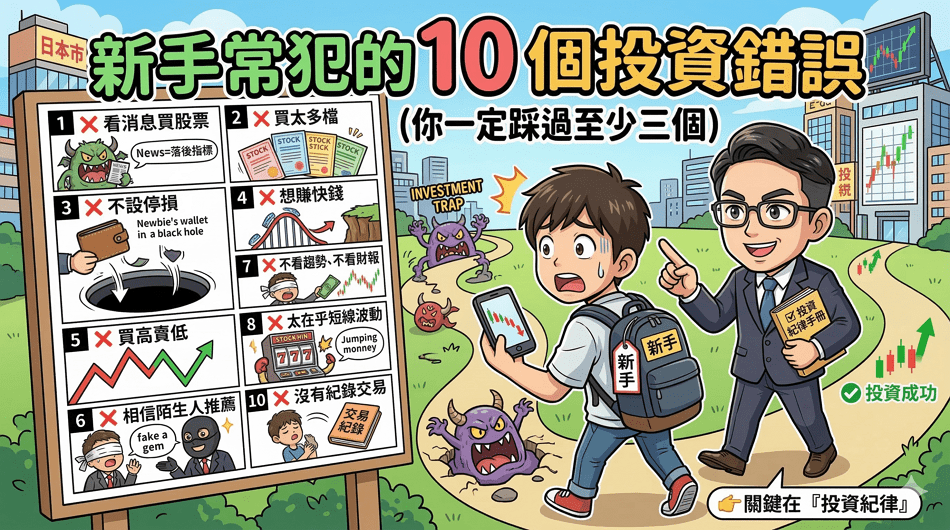 新手常犯的 10 個投資錯誤，你一定踩過至少三個