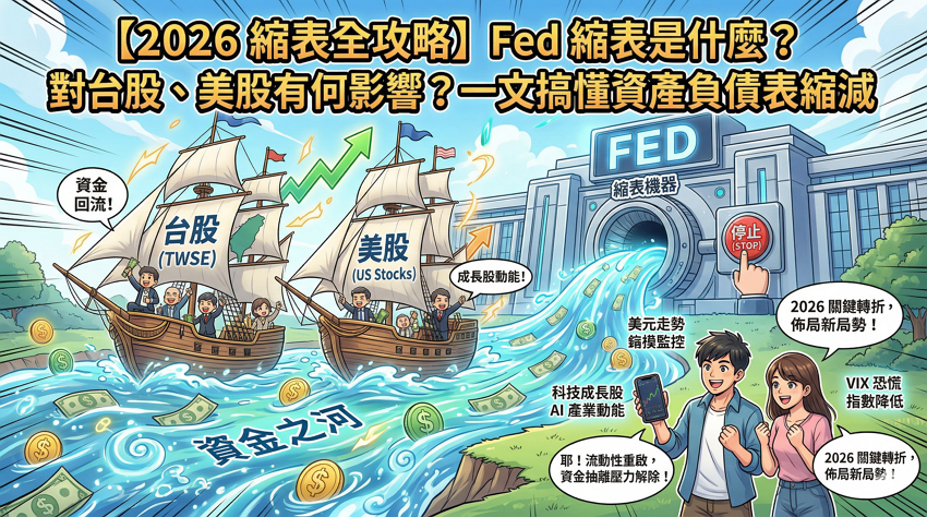 【2026 縮表全攻略】Fed 縮表正式結束！流動性回流對你的資產有何影響？一文搞懂資產負債表與 QT 轉折點