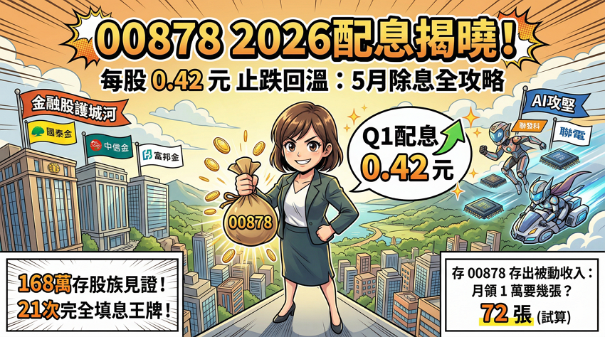 00878 配息 2026 配息回升 0.42 元！5 月除息、殖利率與最後買進日全攻略