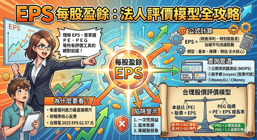 EPS每股盈餘是什麼？公式計算、查詢管道到法人評價模型全攻略
