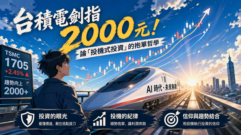 台積電劍指 2000 元！論「投機式投資」的抱單哲學