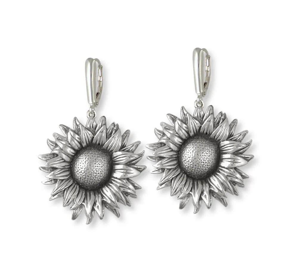Sunflower Flower Earrings Sterling Silver Esquivel and Fees