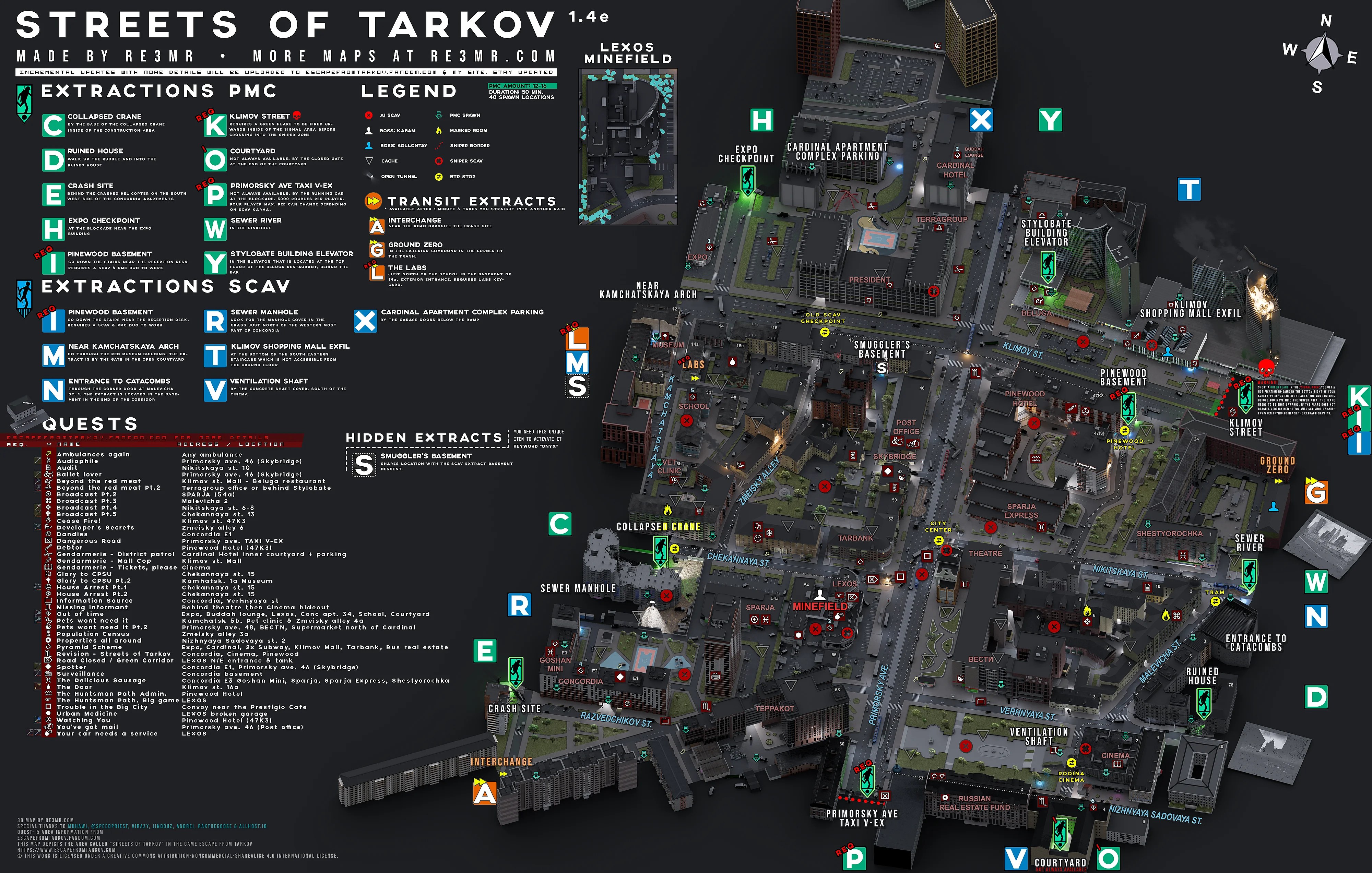 Map Streets of Tarkov Escape from Tarkov