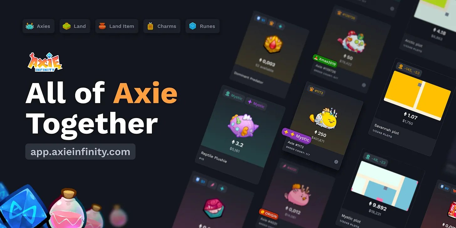 The New Axie Infinity Marketplace Update EGamers.io P2E NFT Games