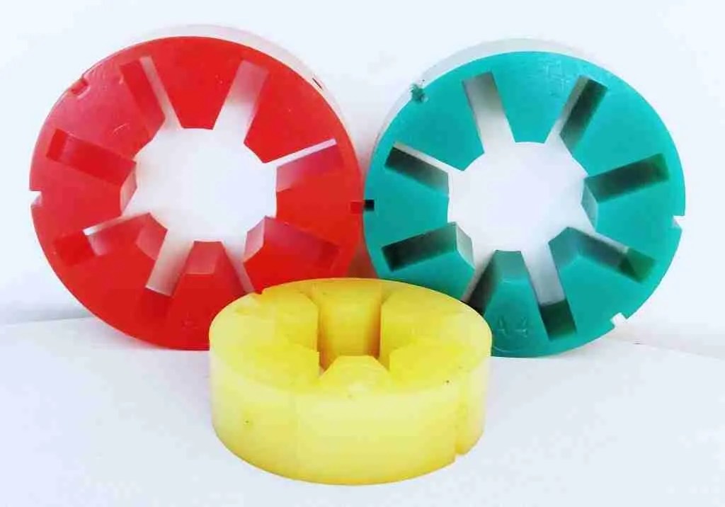 Types of elastic inserts for the Acoflex spider coupling