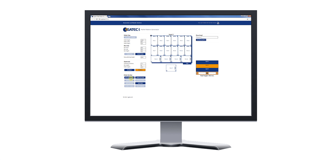 Generator for creating pallet patterns Pallet Pattern Generator from