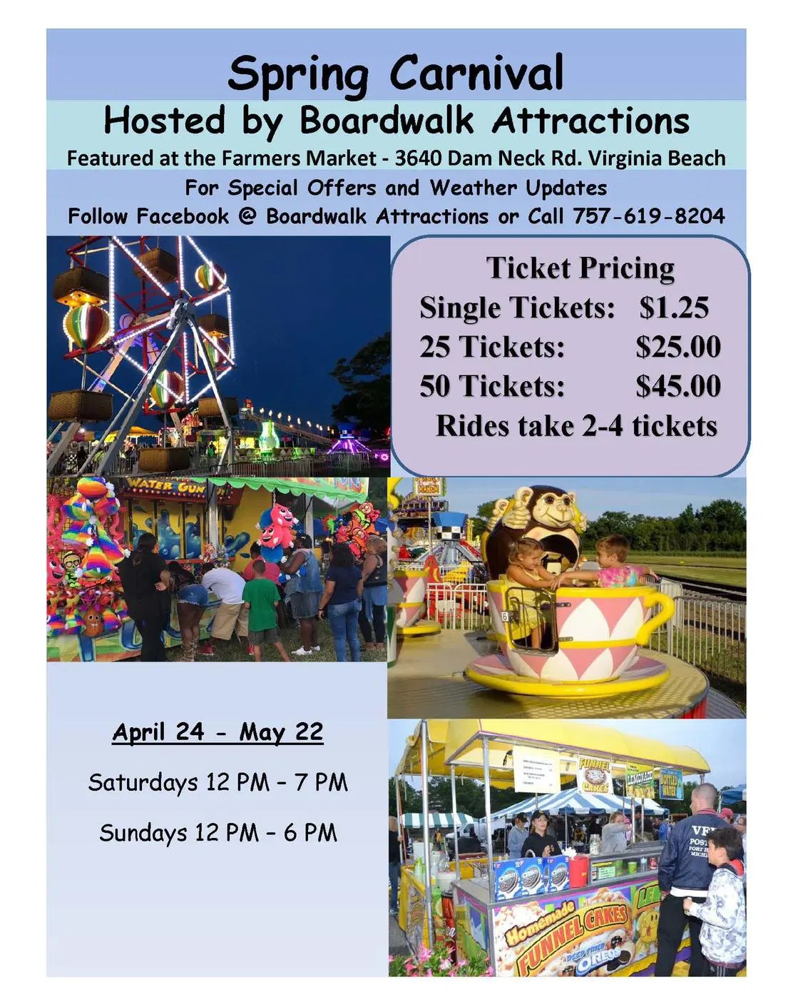 Dates Extended Spring Break Carnival at VB Farmer's