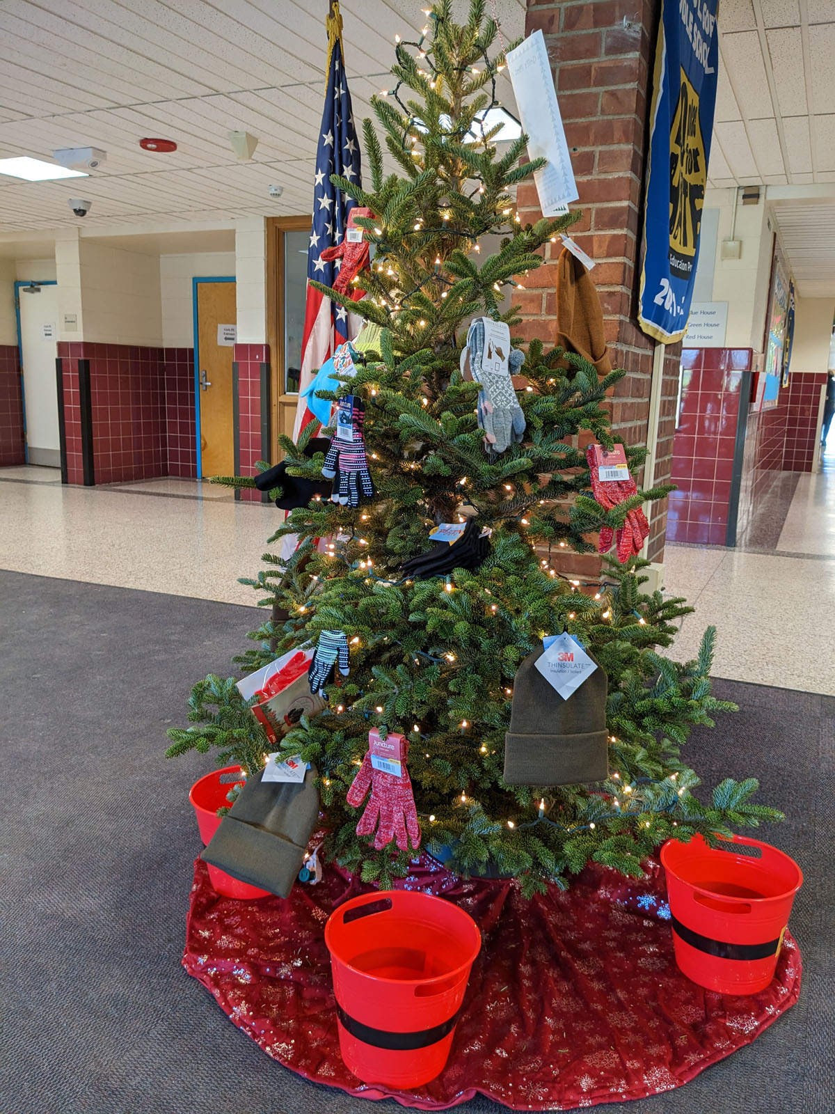 Goff Collecting Winter Clothing with its Mitten Tree East Greenbush CSD