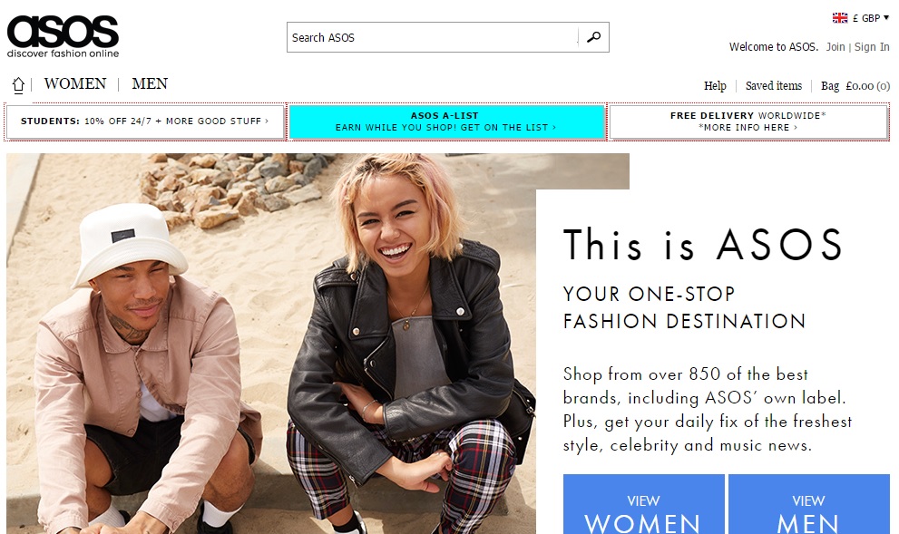 ASOS エイソス 海外通販でイギリスから個人輸入 EG代行