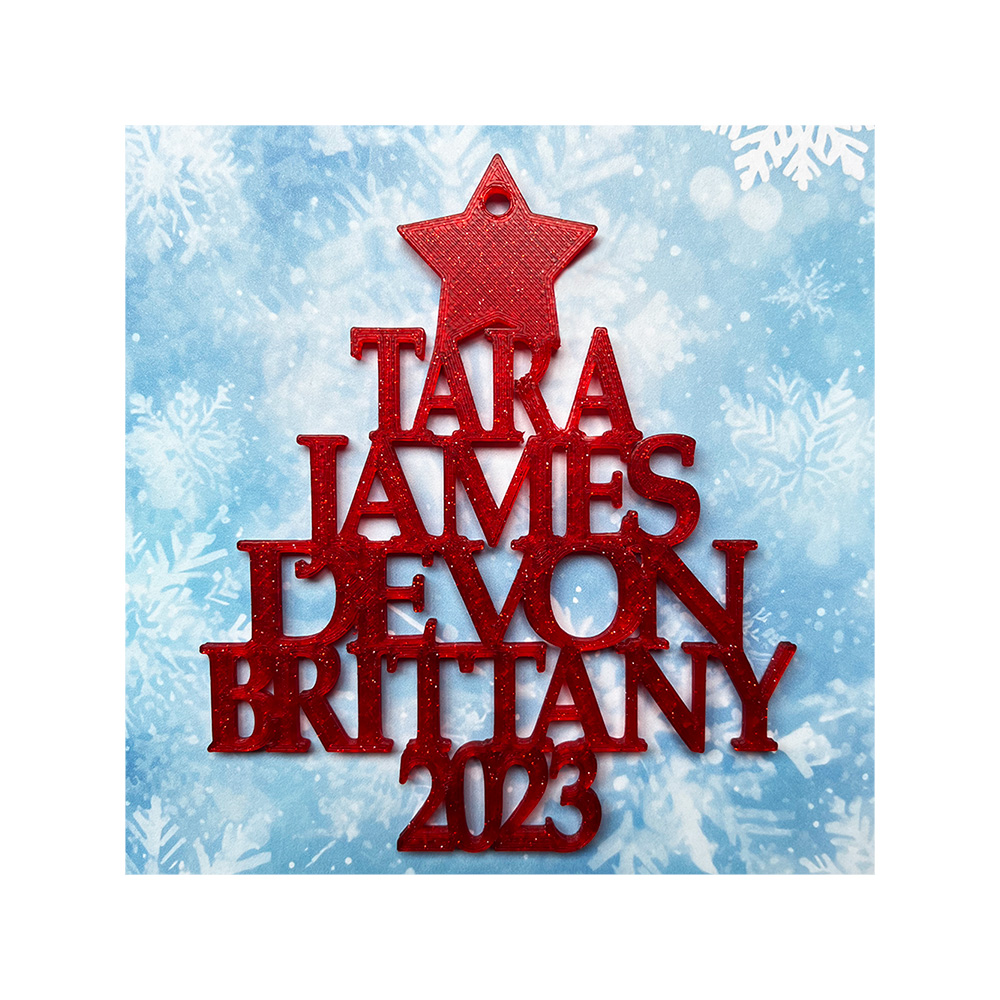 Personalized Family Christmas Tree Ornament EGDesignWorks