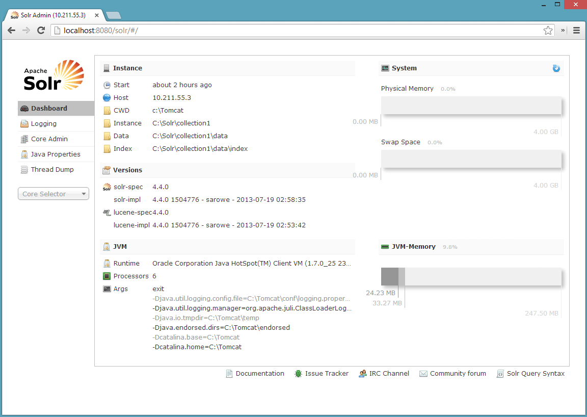 Install Apache Solr and Tomcat under Windows Sochinda