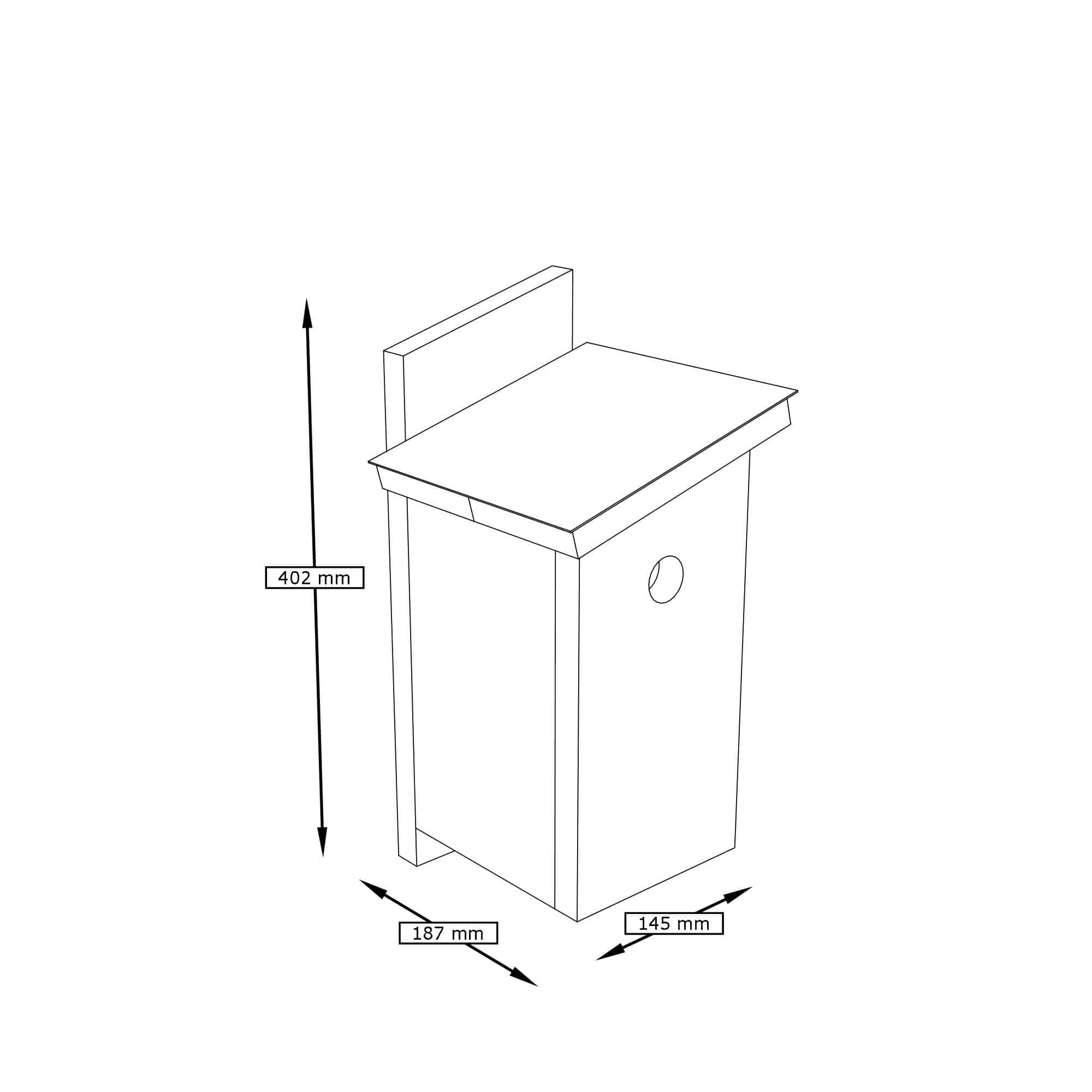Bird house with shed roof DIY plan Egenbyggt