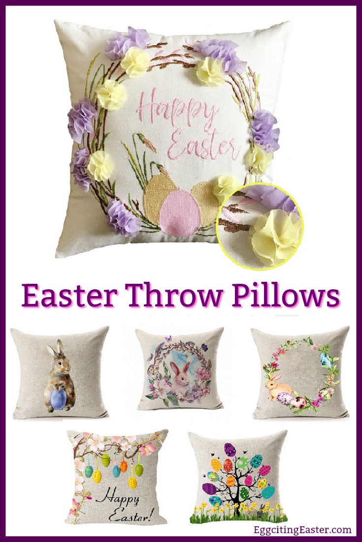 Easter Throw Pillows in Easter Home Decor Eggciting Easter