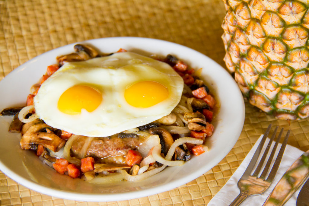 ENT Original Hawaiian Style Loco Moco Eggs 'n Things Hawaii