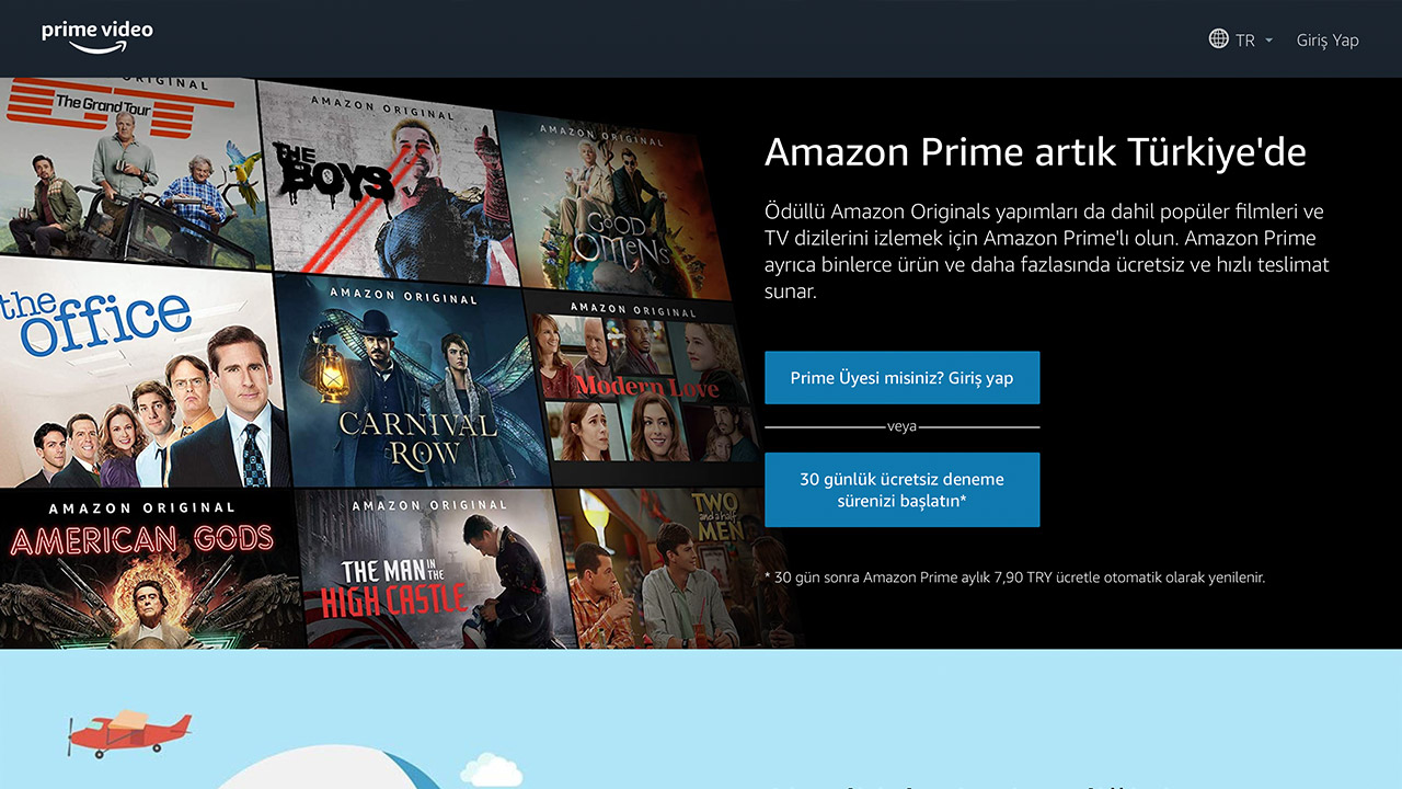 Amazon Prime artık Türkiye'deki kullanıcılara da açıldı egirişim