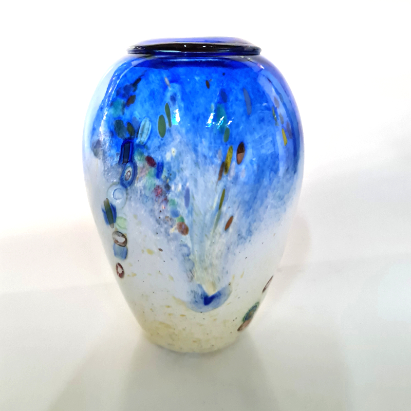 Eamonn Vereker Glass Urn Vase Reef Collection