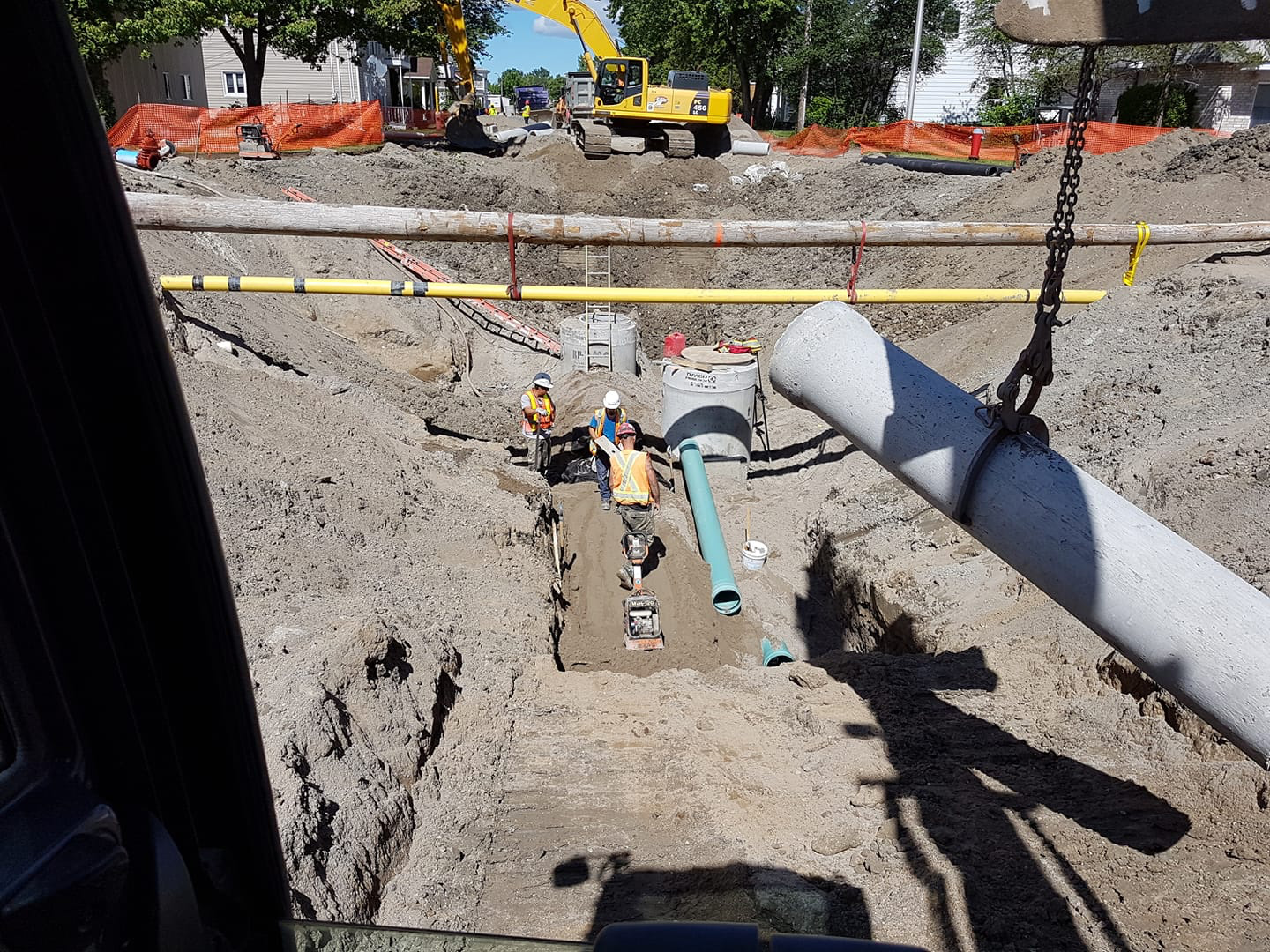 Réfection d'égout et d'aqueduc Roberval Excavations G. Larouche