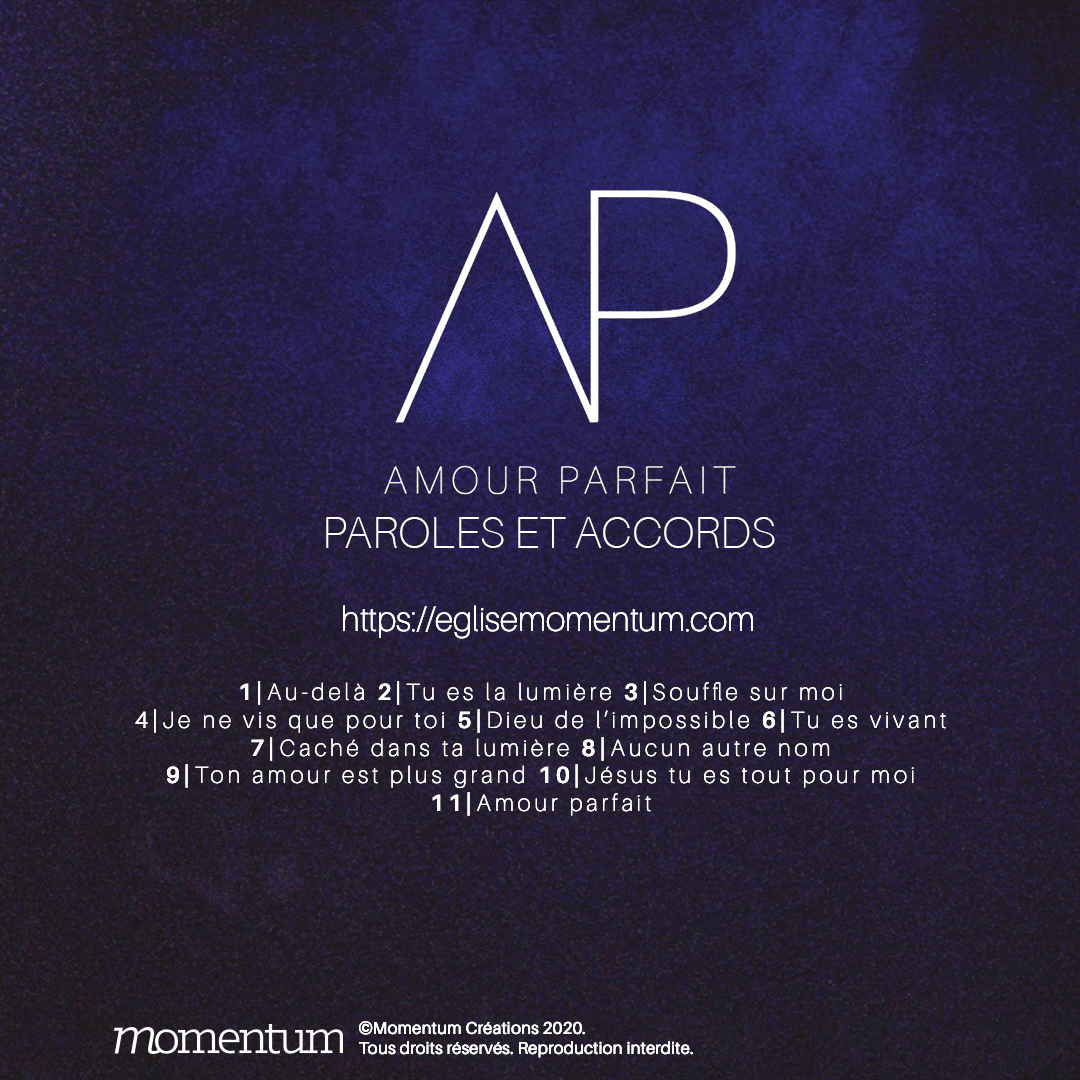 Amour Parfait PDF Paroles & Accords Eglise Momentum