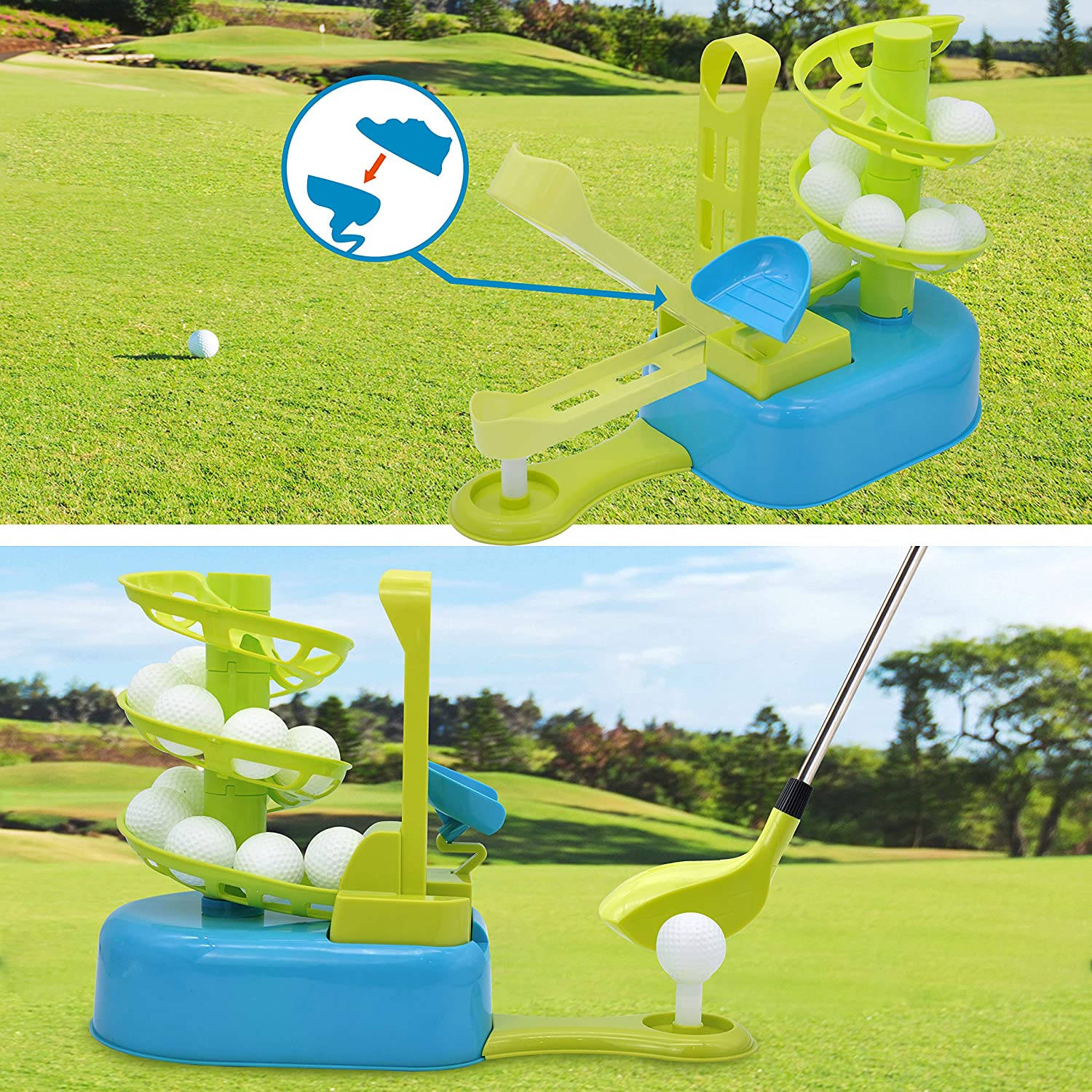 JOYIN Club Golf Comprehensive Toy Set with 3 Golf Clubs, 3 Club Heads