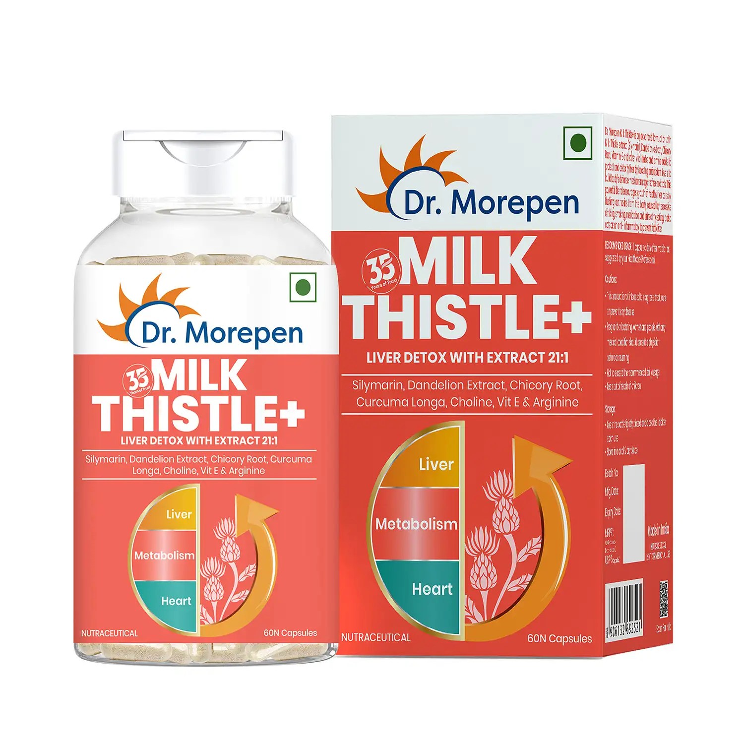 Dr. Morepen Milk Thistle+ With Silymarin for Liver Health & Digestion