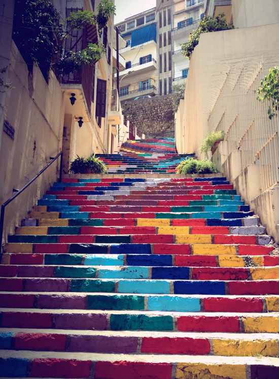 A collection of colorful stairs Ego AlterEgo