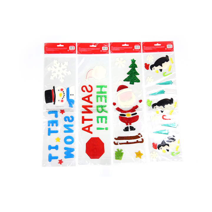 Christmas Tall Gel Window Stickers Assorted_我的网站