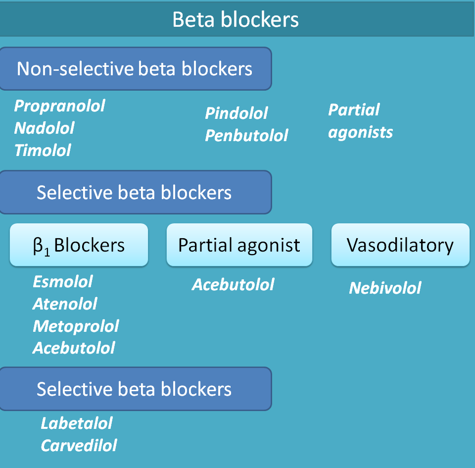 Classification of adrenergic antagonists