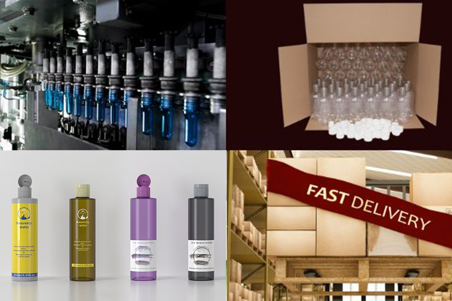 Custom 250 ml PET Bottles Manufacturer Gracepack