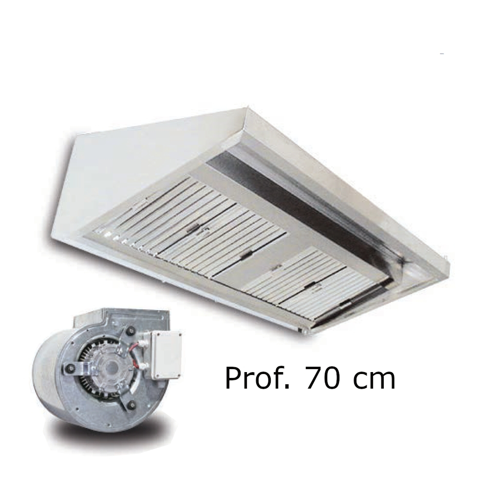 Cappa Snack TMI Easy4 EA4SHM AISI 441 Prof. 70 cm con Motore