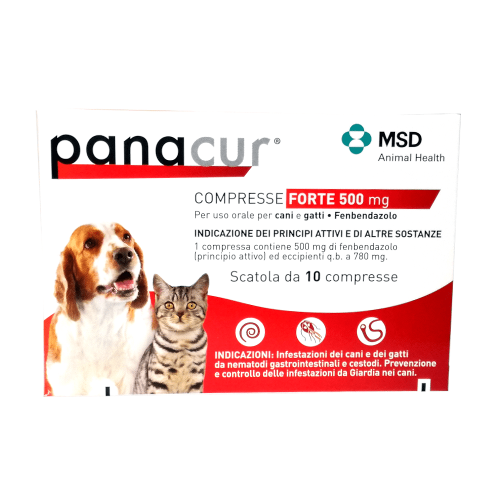PANACUR 500 mg FORTE contro i parassiti intestinali cane e gatto