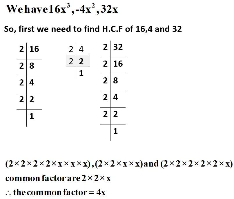 NCERT Solutions Class 8 Maths Chapter 14 Factorisation Exercise 14.1