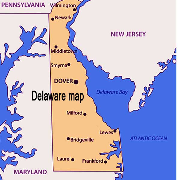 Delaware map Map of Delaware Map of Delaware USA Mapa Delaware