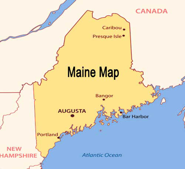 Maine map Map of Maine Map of Maine USA Mapa Maine