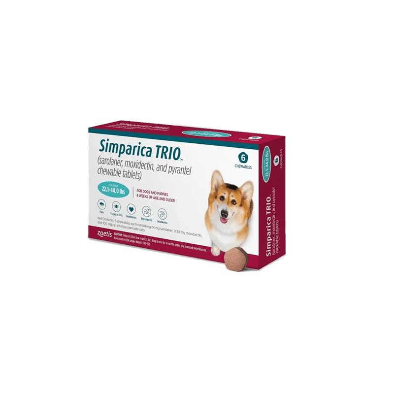 Simparica TRIO The Complete Flea, Tick, And Heartworm Prevention For