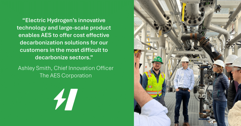 Electric Hydrogen announces a 1GW framework supply agreement for large