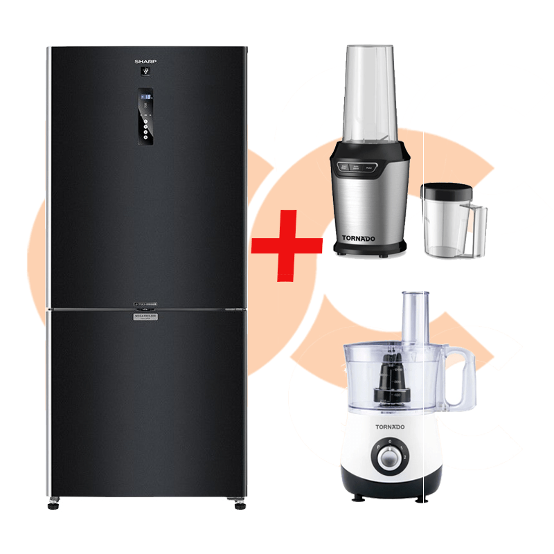 SHARP Refrigerator Inverter Digital Bottom Freezer No Frost 558 Liter